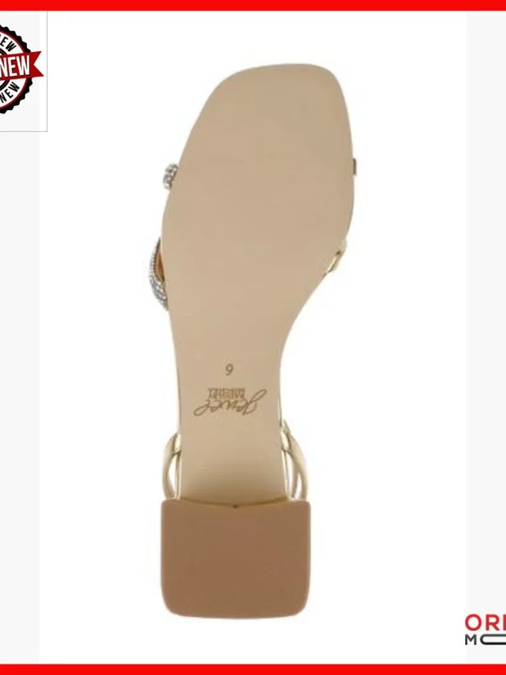 Low Block Heel Sandals with Keyhole Detail, Size 8